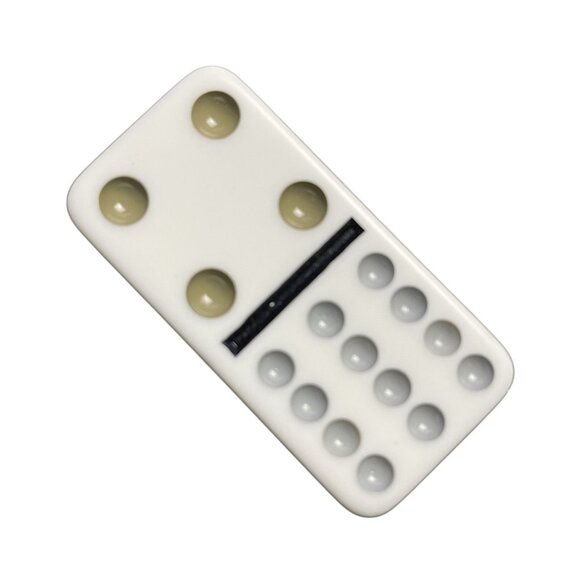 Double Twelve Dominoes Replacement Tile 04 12 Color Dot mq - Picture 2 of 3